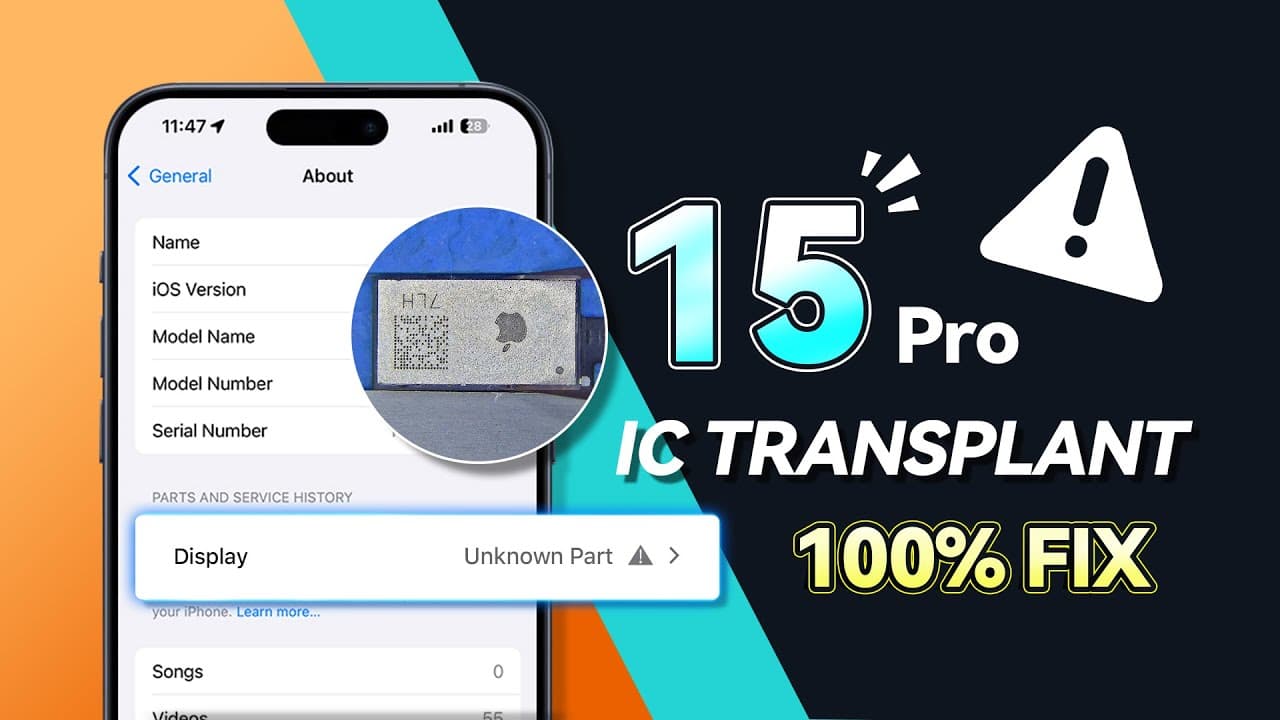 100% Fix 'Unknown Part' Message for iPhone 15 Pro After Screen Replacement