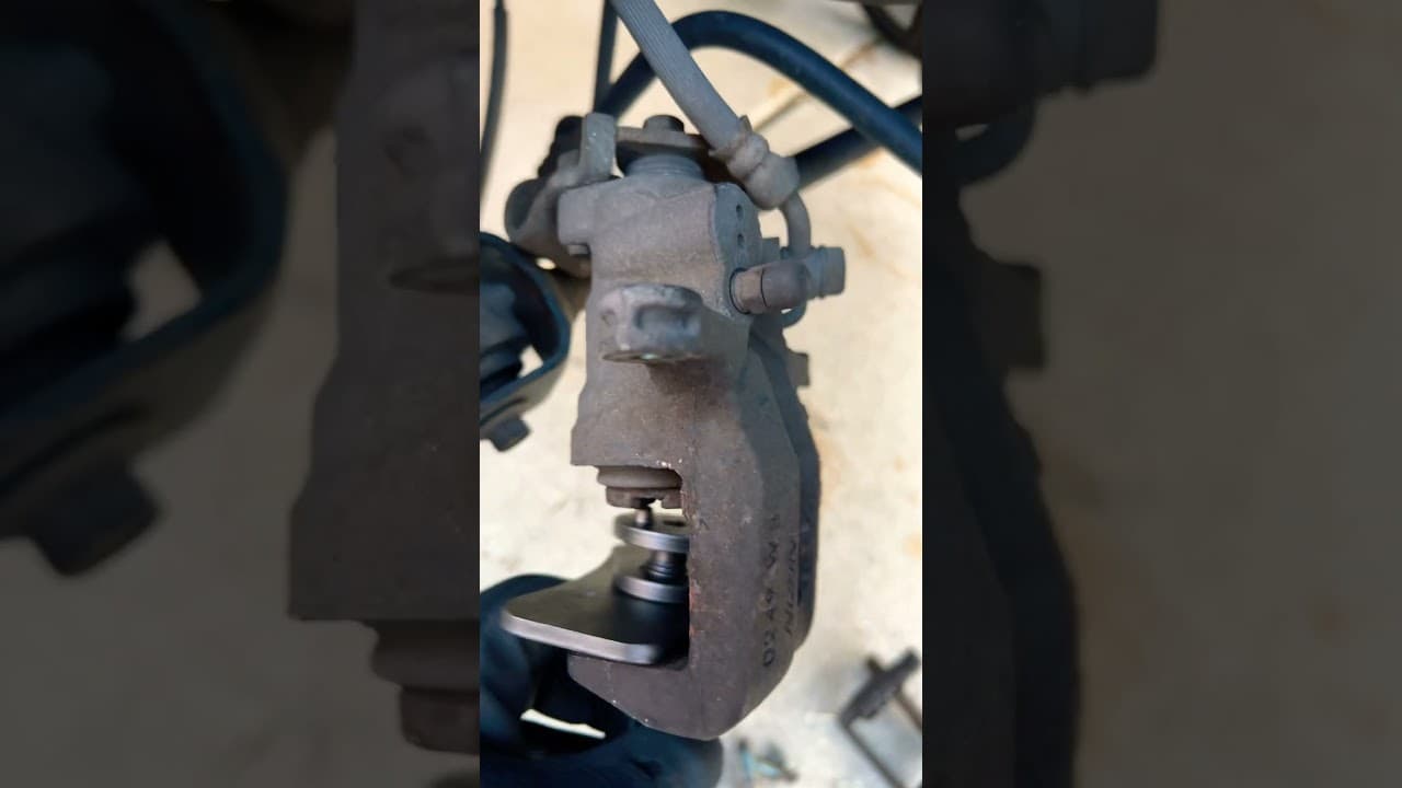 How to use disk brake caliper tool on rear brakes Honda accord compress and rotate caliper piston