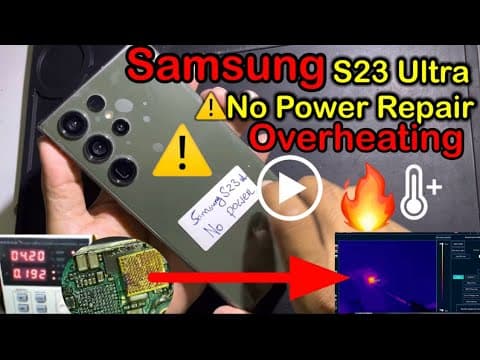 Samsung S23 Ultra No Power Repair. Not Turning on . Not Charging. Overheating repair ￼