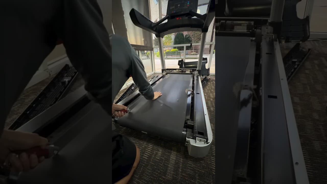 Genius way to replace treadmill belt #shorts #knowledge