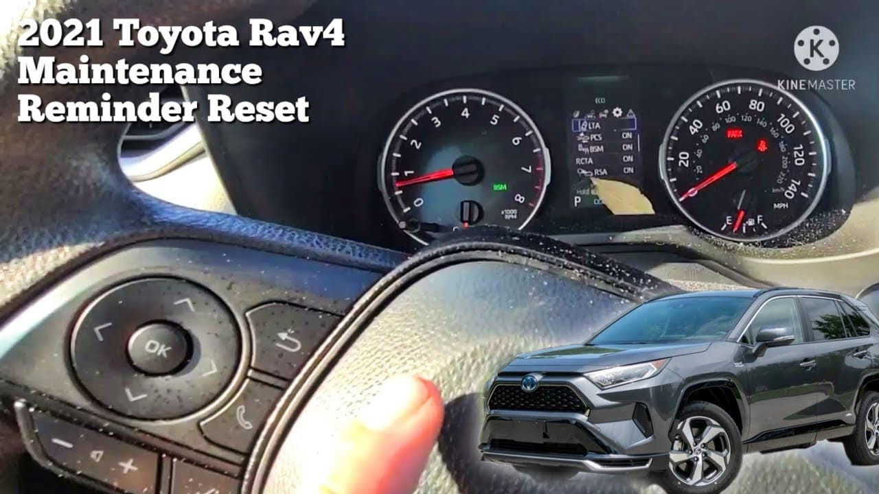 2021 toyota rav4 maintenance reminder reset  / oil life