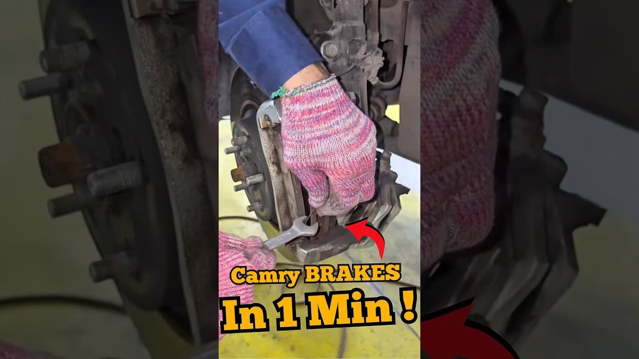 Toyota Camry Front Brake Pad Swap in 1 Minute! #mechanic #brakepads