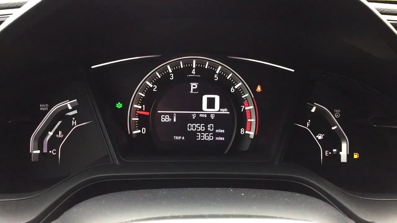 HOW TO RESET OIL LIFE LIGHT 2016 2017 2018 HONDA CIVIC