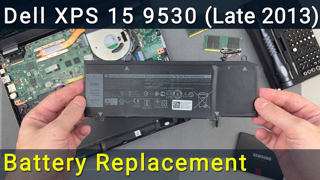 Dell XPS 15 9530 (model: P31F, Late 2013) Battery Replacement | Fix Battery Drain Problem