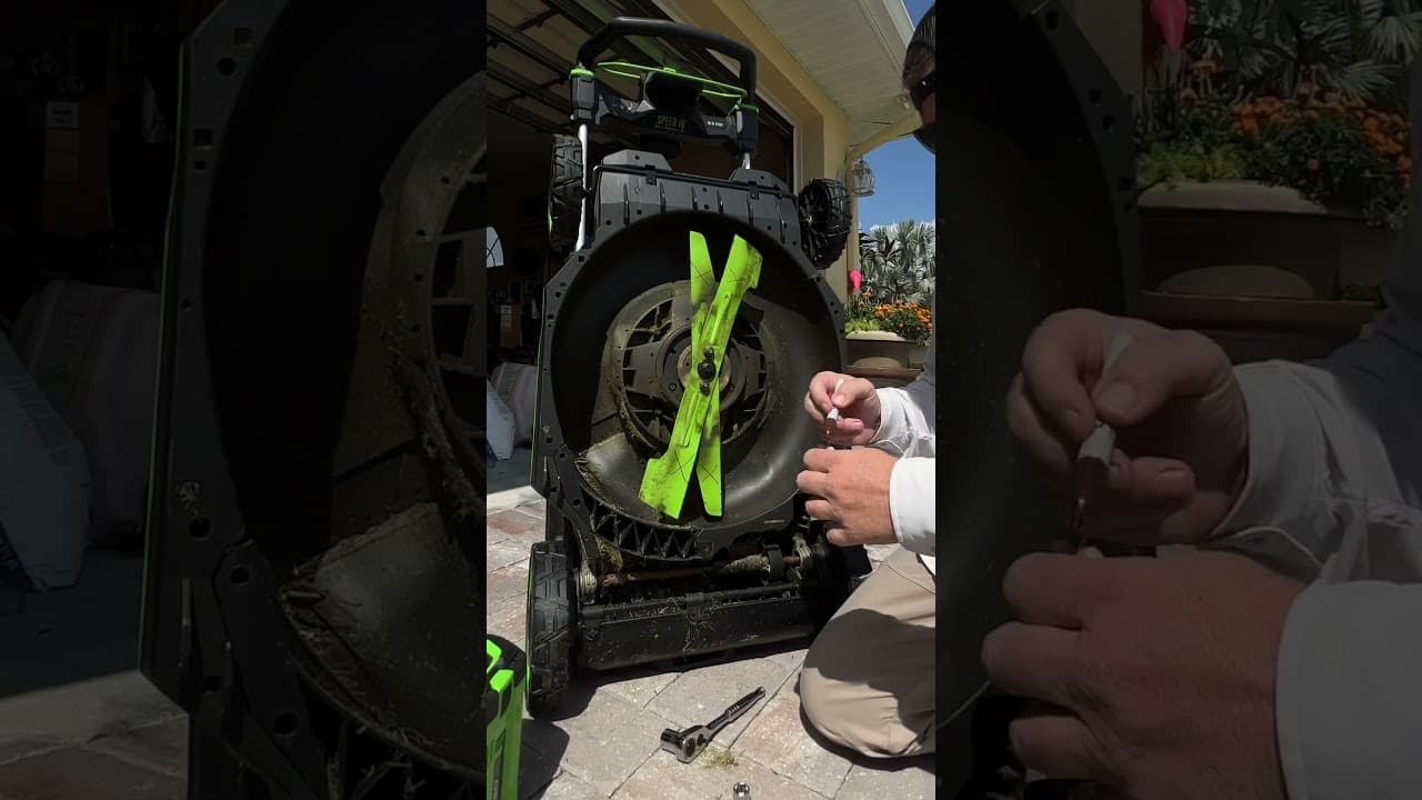 Easiest Way To Sharpen Mower Blades - Fall Lawn Care Tips #lawncare #lawnmower #lawn