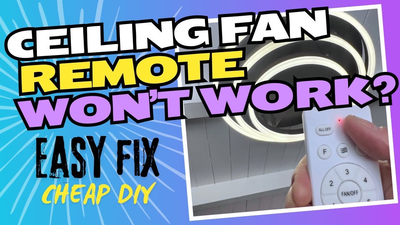 Remote for Ceiling Fan Stopped Working! Easy DIY Fix by First-Timer.