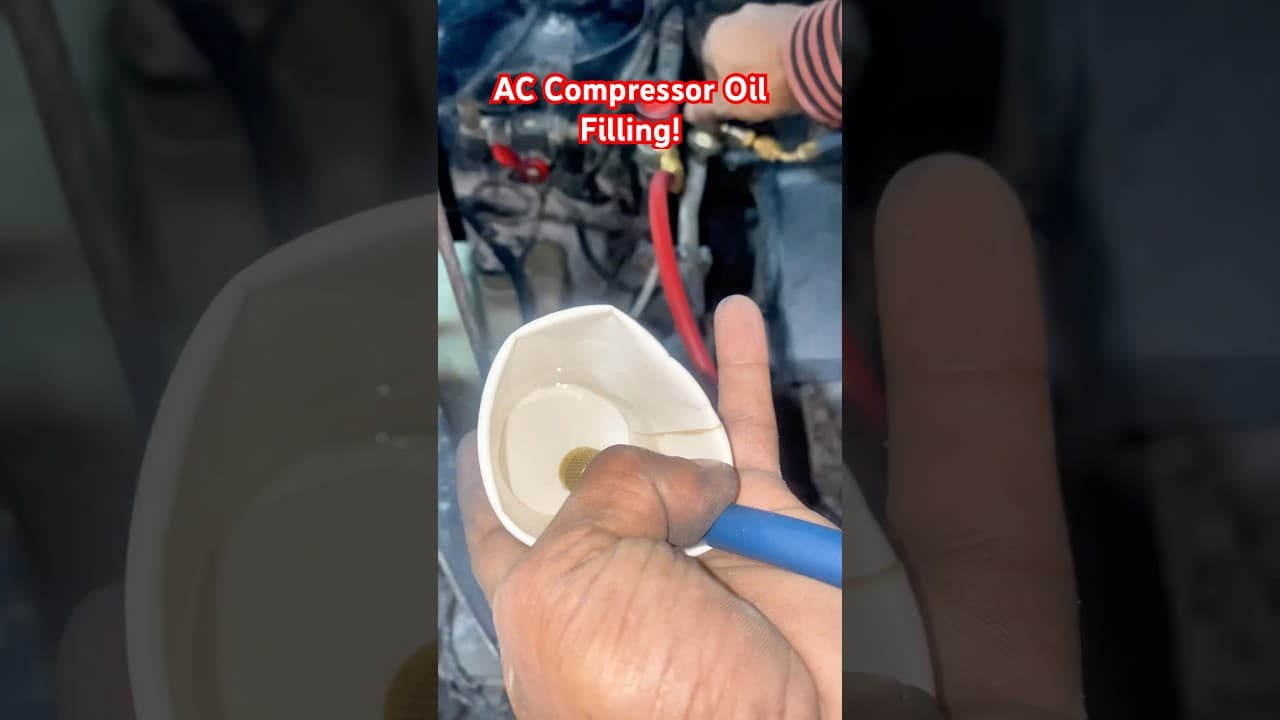 How to feel AC Compressor Oil ?