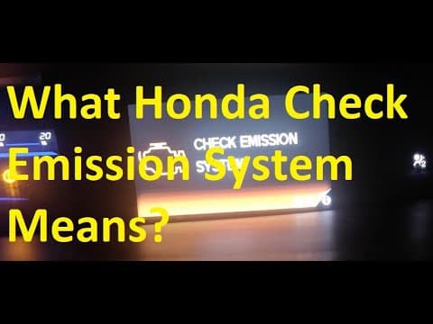 What Does Honda Check Emission System Mean? (What Causes it and How to Fix It)