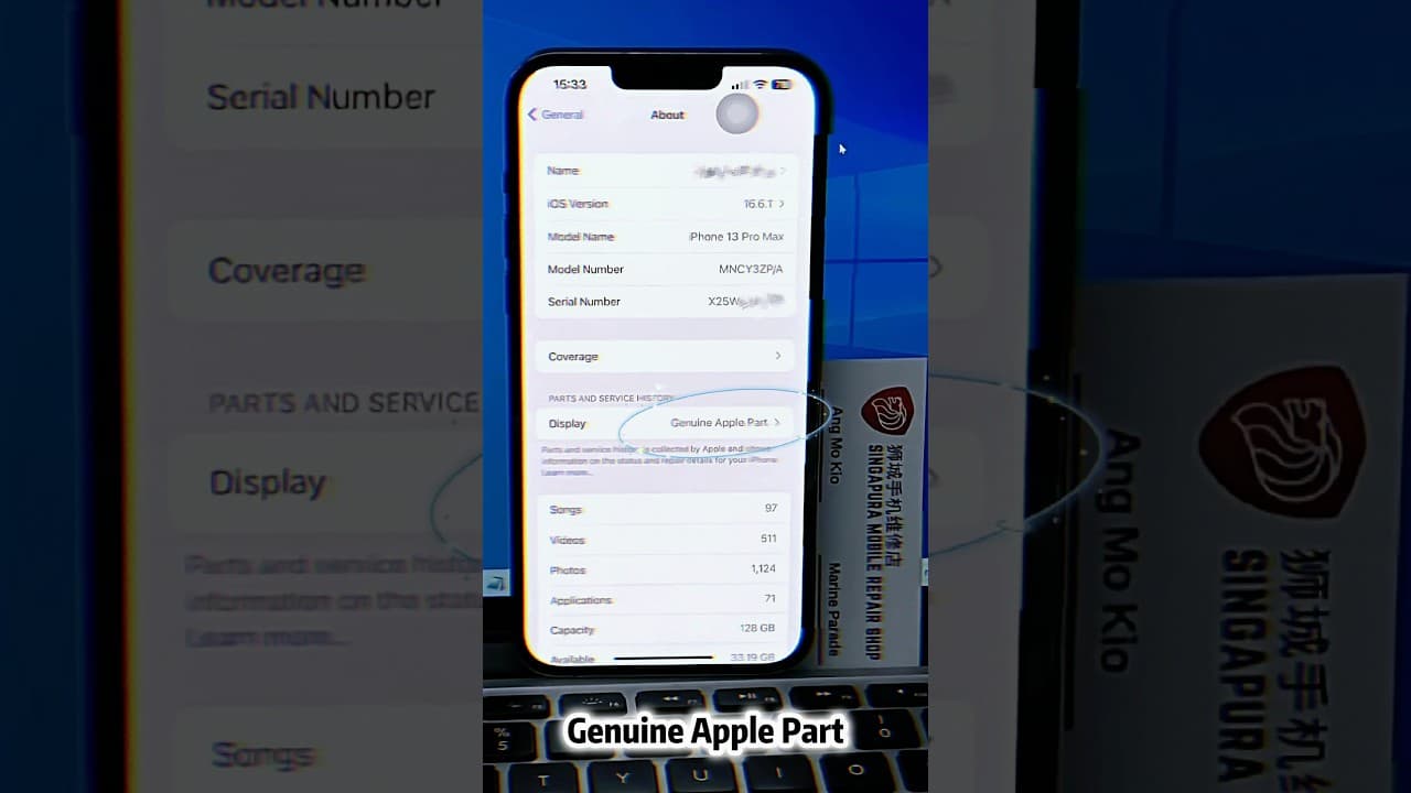 iPhone 13 Pro Max Authentic/Original LCD Screen Replacement Singapore #iPhonerepairsingapore
