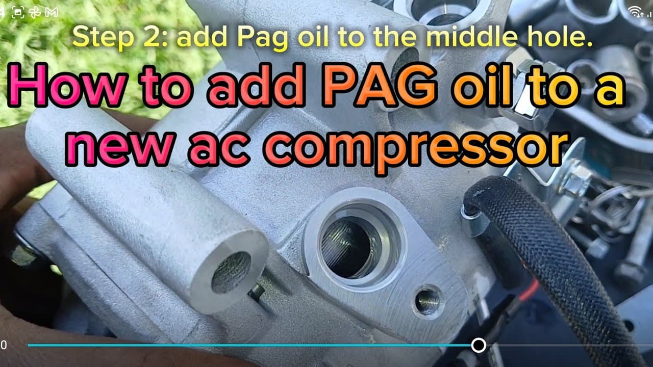 How to add PAG oil to a new ac compressor 