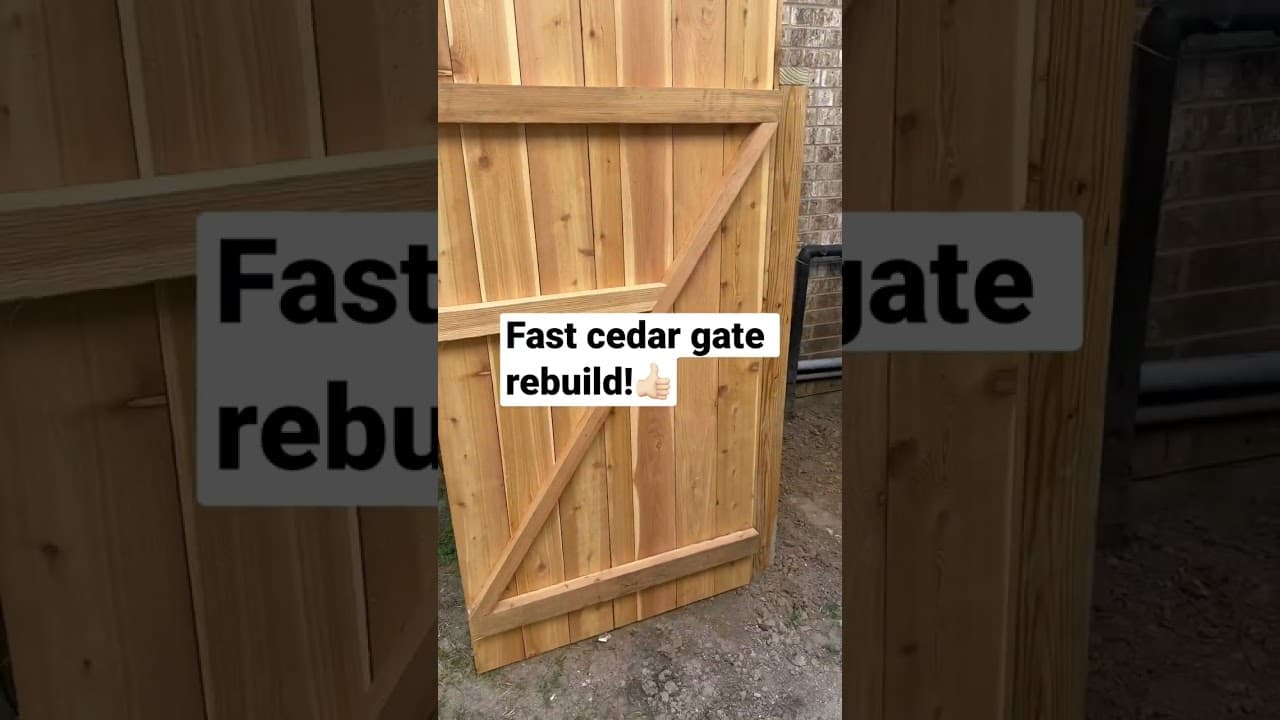 How to repair a fence gate? - Fast cedar gate repair!