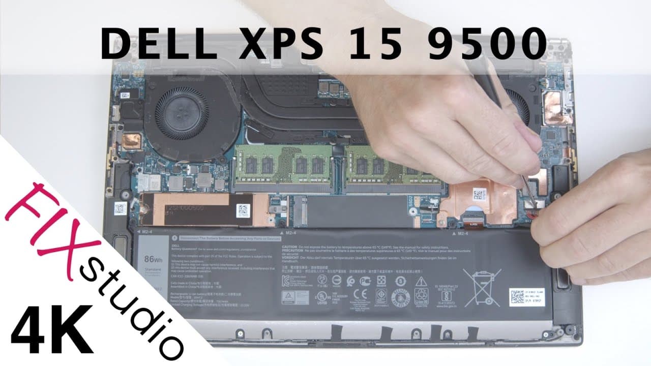 Dell XPS 15 9500 - disassemble [4k]
