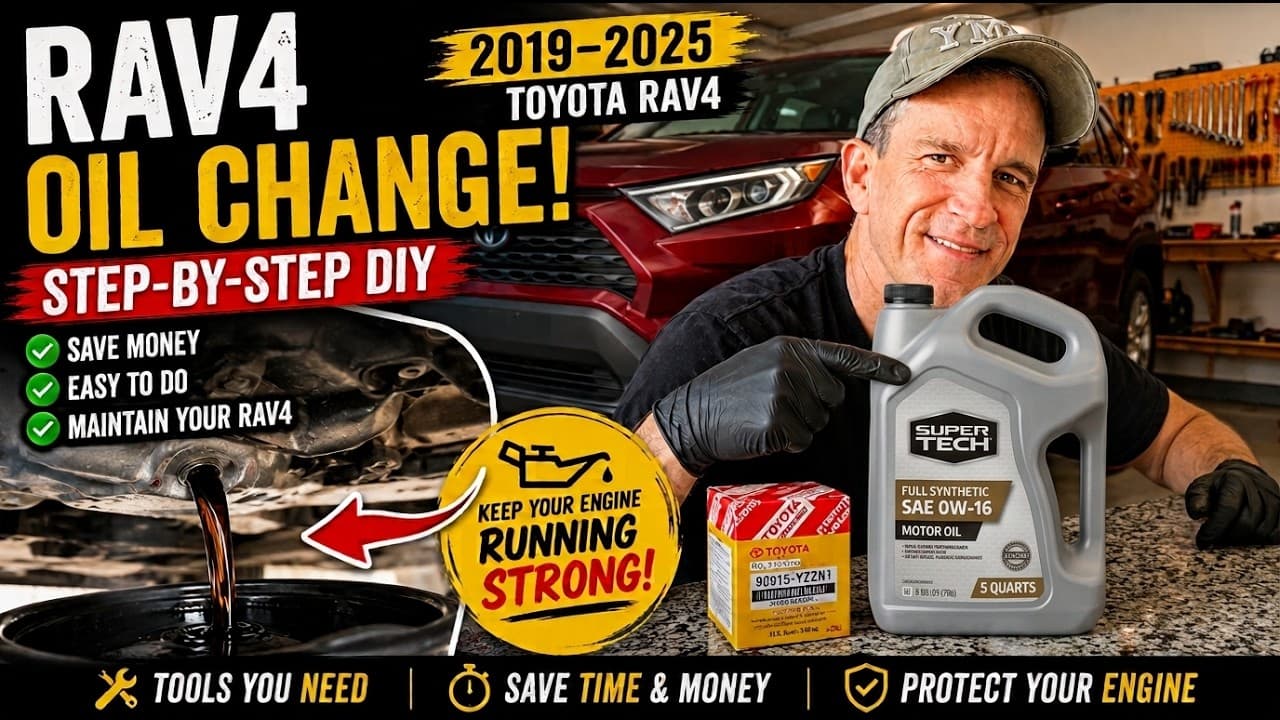 2019–2025 Toyota RAV4 Oil Change | Step-by-Step DIY Guide (Using a 2021)