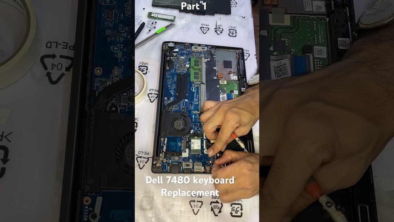 Dell 7480 i5 - 8th Generation keyboard replacement. Part 1