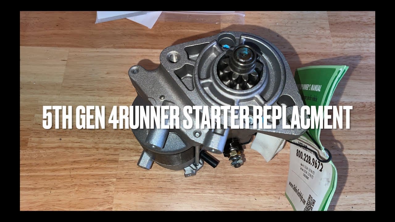 Step-by-step replacement of 5th gen 4runner starter
