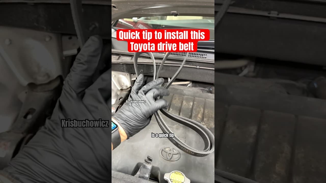 Quick tip for installing a drive belt on a Toyota. Here’s how to make it smooth and easy!