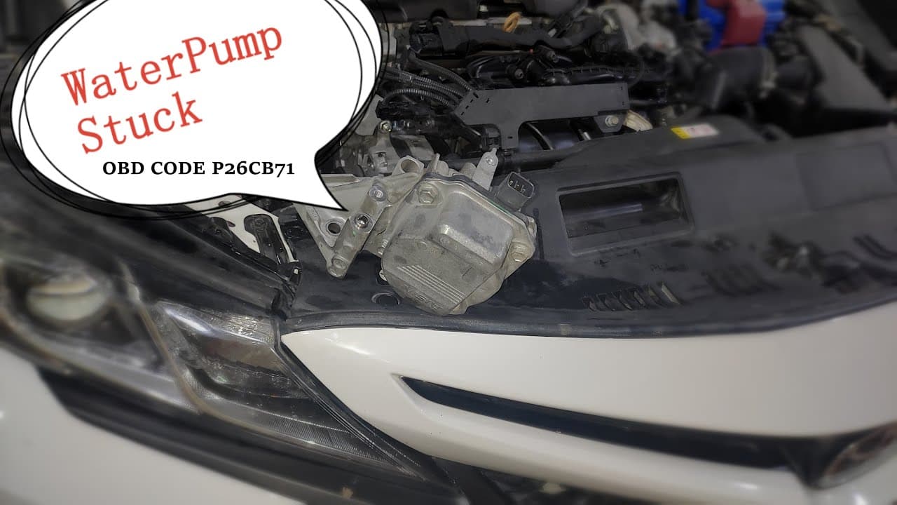Toyota Engine Coolant Pump Actuator Stuck OBD Code P26CB71 - SOLVED