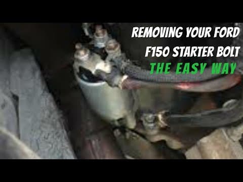 Ford 150 Starter bolt removal exactly how to get them hard bolts out