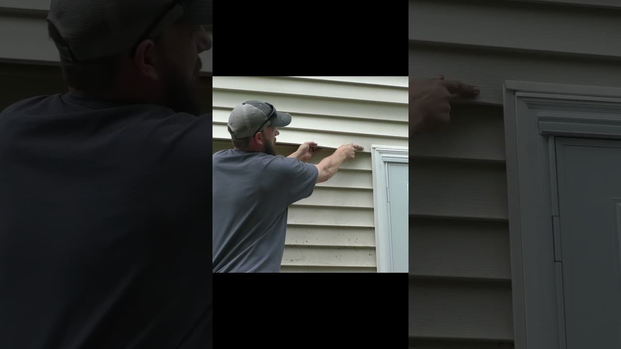 Fixing some vinyl siding/j-channel #homeimprovement #diy #thefixer