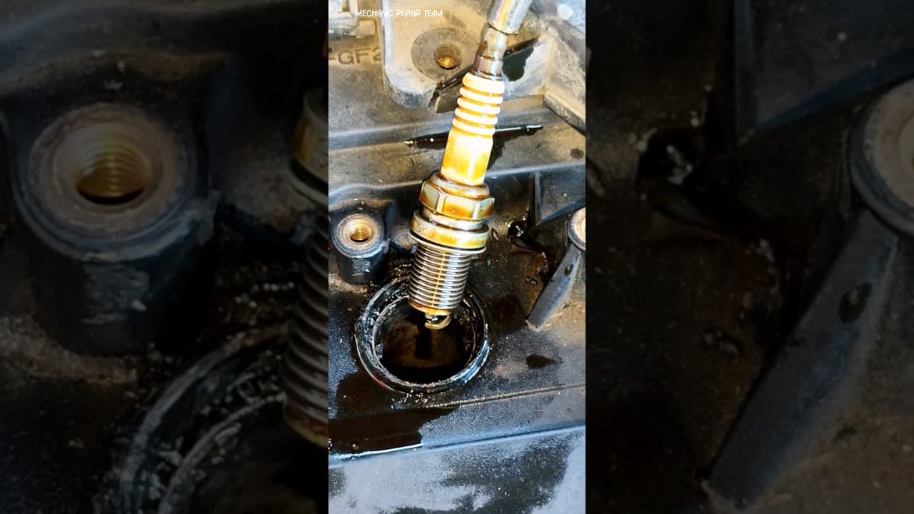 Is Your Engine Oil In Your Spark Plugs?🙂🙃 #shorts