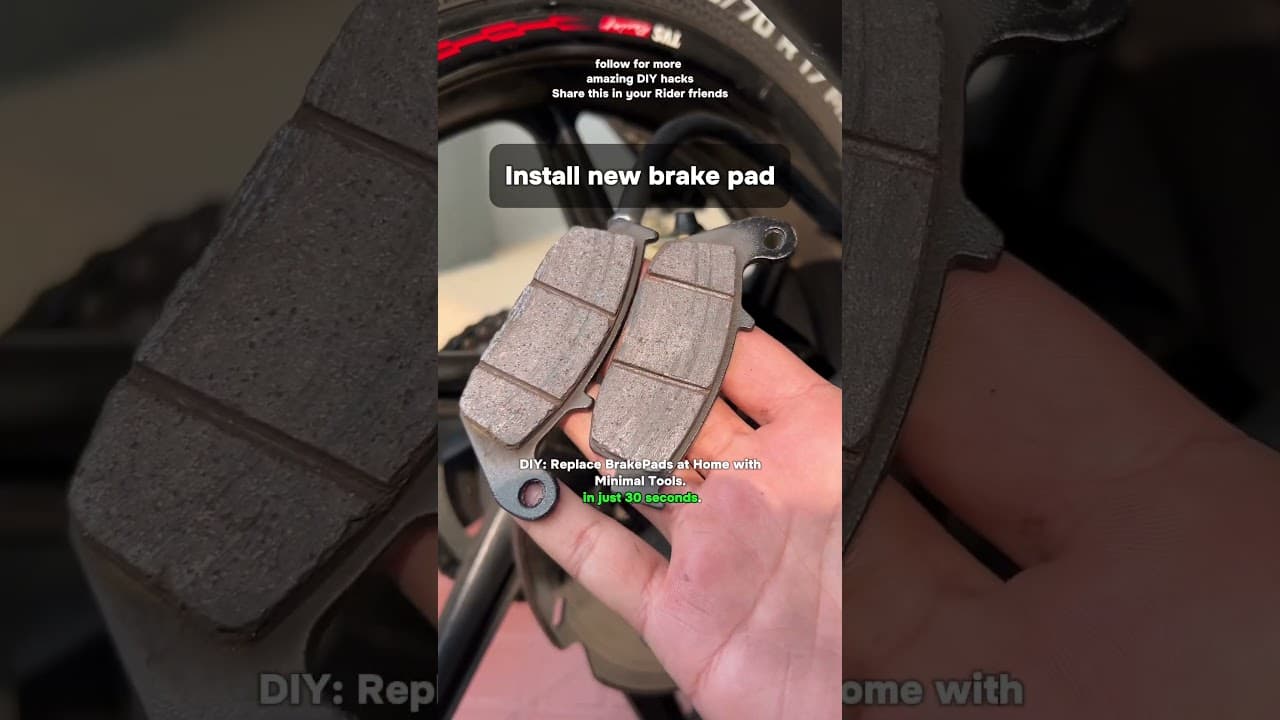 DIY: Replace rear Brake Pads at Home #shorts #automobile #tools #brakeservice #rider