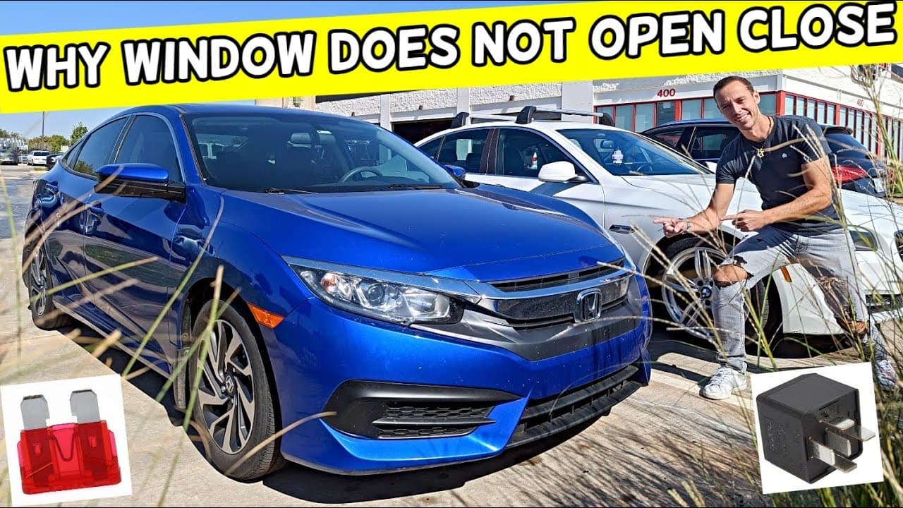 WHY HONDA CIVIC POWER WINDOW DOES NOT CLOSE OPEN 2016 2017 2018 2019 2020 2021