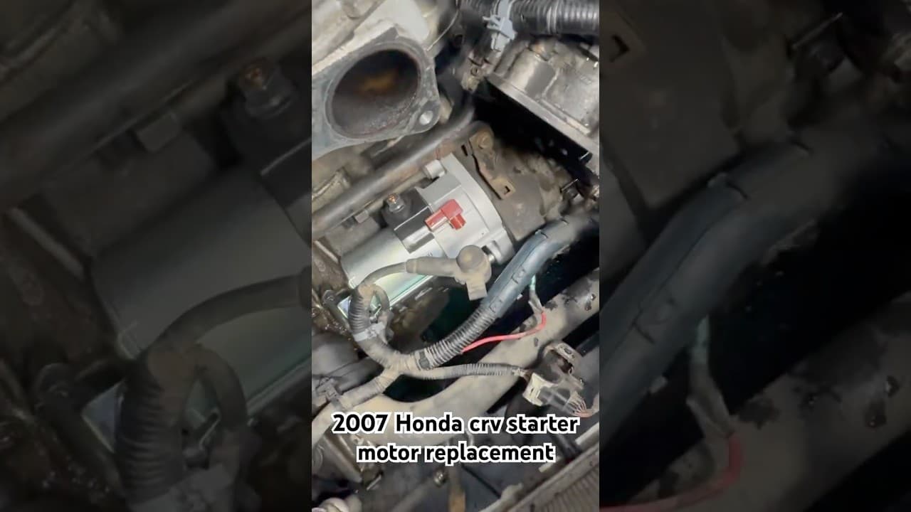 Honda crv starter motor replacement #automobile #autotube07