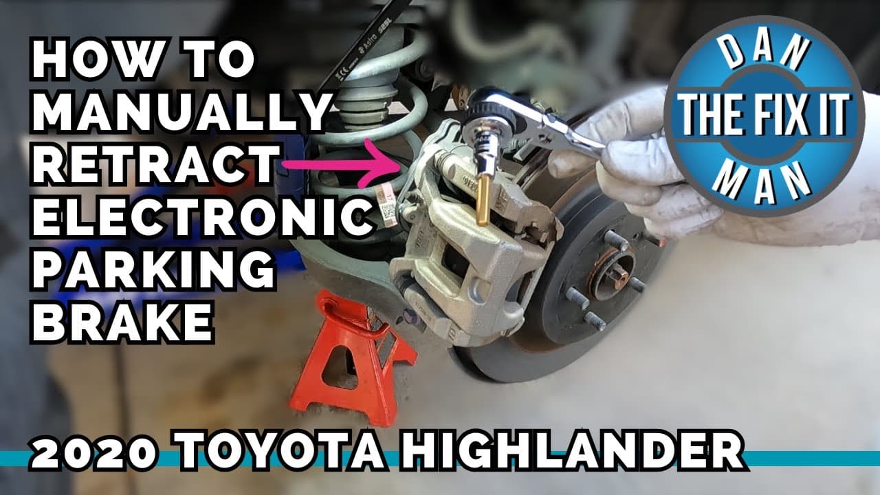 2020-2024 TOYOTA HIGHLANDER - HOW TO RETRACT ELECTRONIC PARKING BRAKE & REAR BRAKE PADS & ROTORS DIY