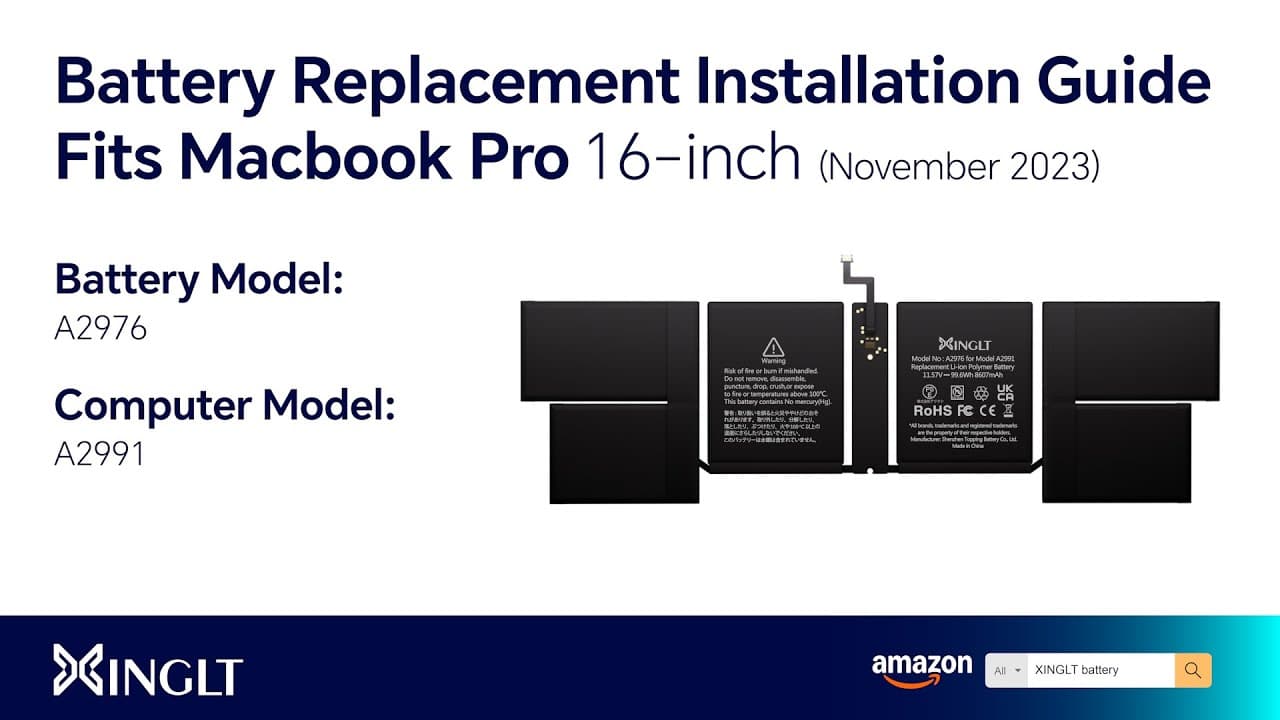 MacBook Pro 16" A2991 Battery Replacement Guide (November 2023-present)