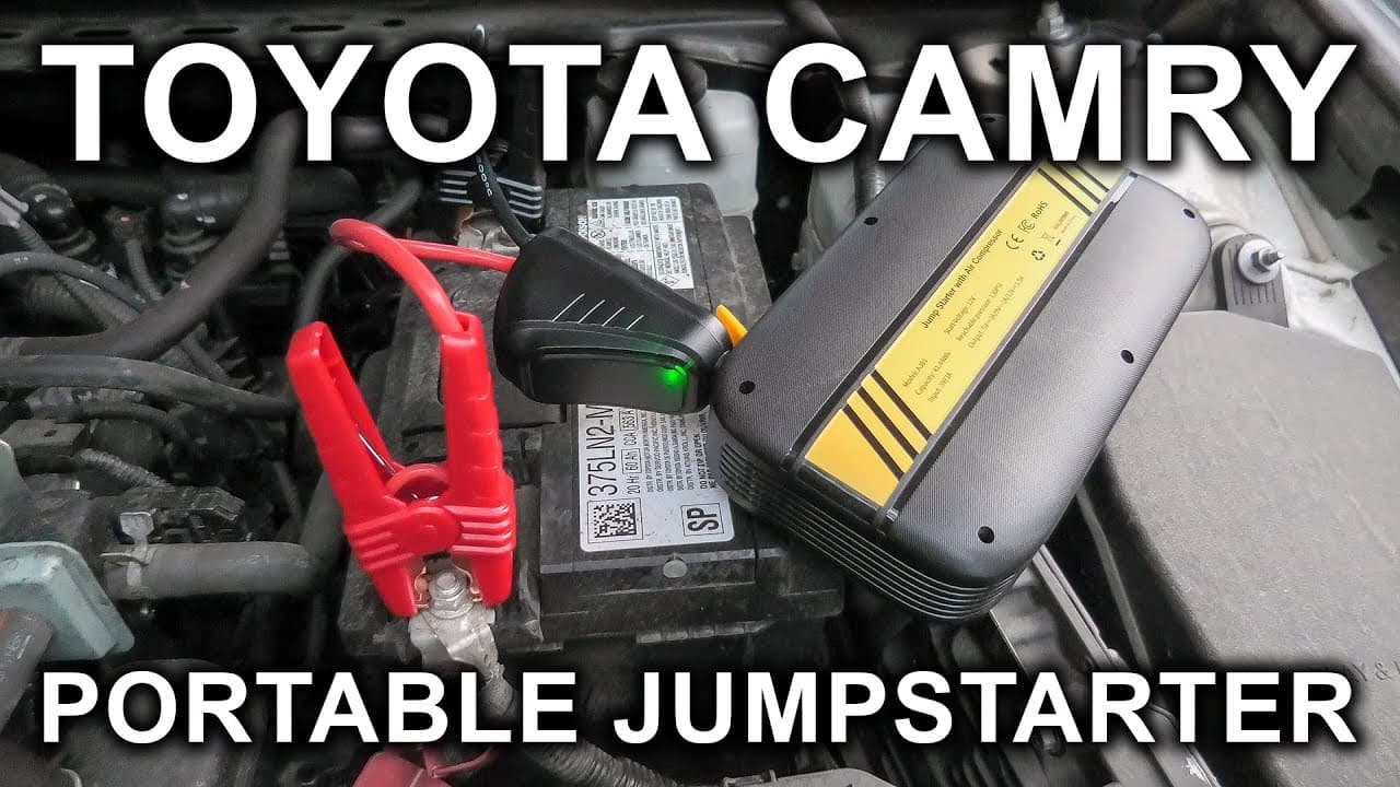 Toyota Camry (2018-2024): How To Jump Start Camry Using Portable Jump Starter? Auxito AJ01.