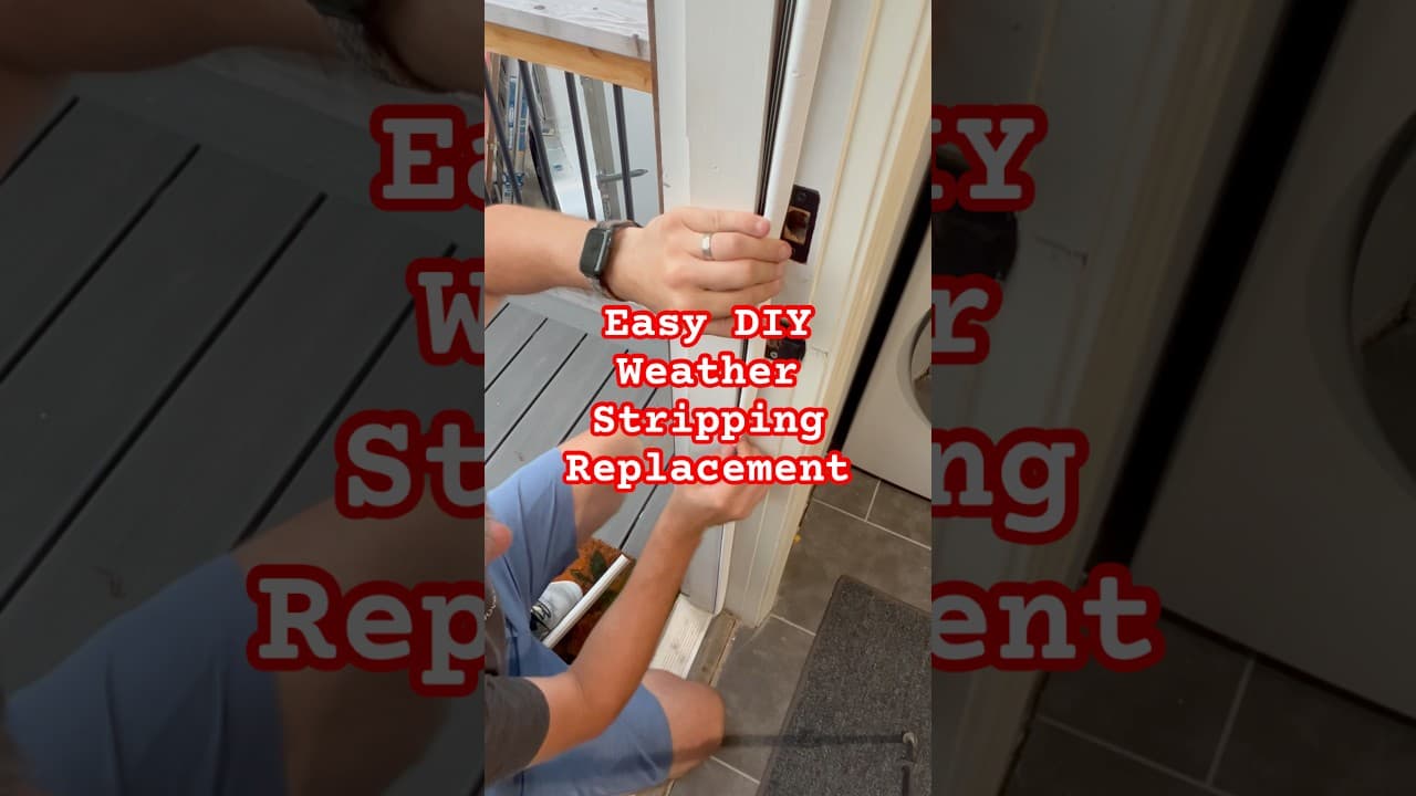 Easy DIY Door Weather Stripping Replacement in 5 min - Save Energy Costs #diy #homeimprovement