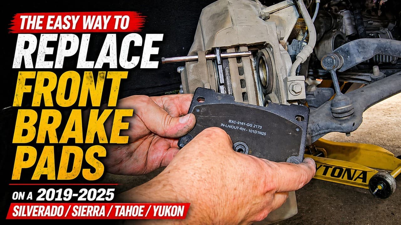 How to Replace the Front Brake Pads on a 2019-2025 Silverado and Reset the Service Light.