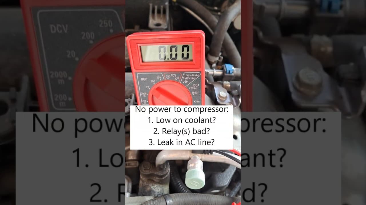 Vehicle AC Compressor Voltage Check