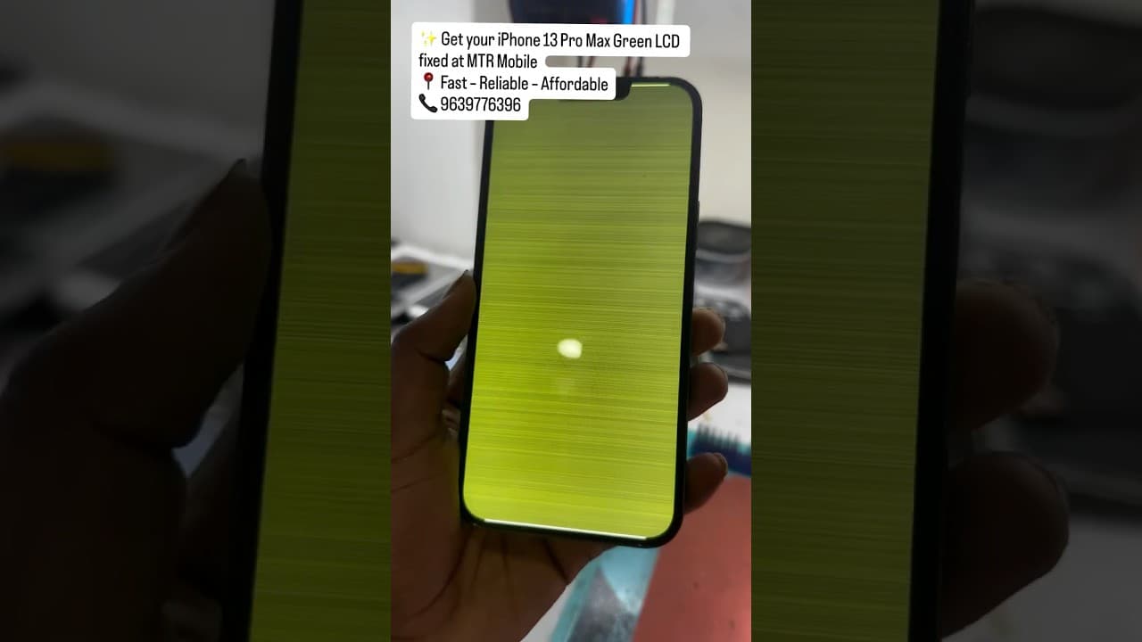 👉 iPhone 13 Pro Max Green LCD Repair 🔧 | Fast Screen Replacement | MTR Mobile