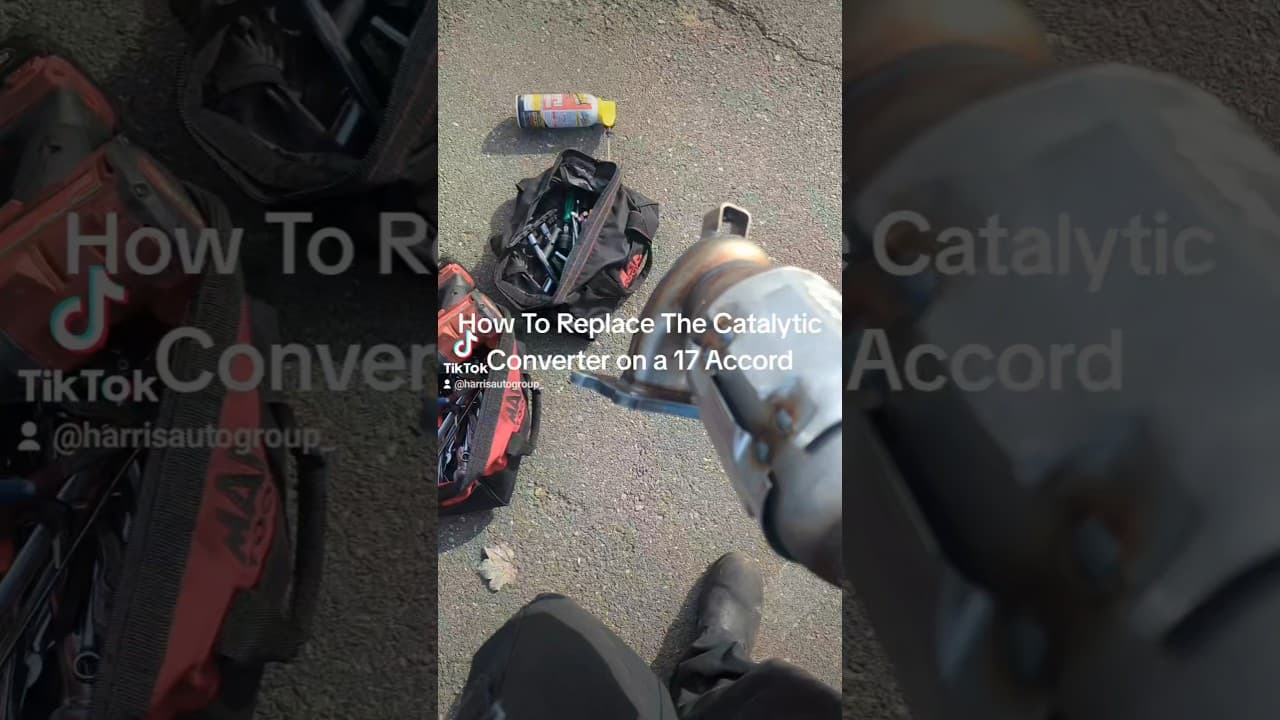 Honda Accord Catalytic Converter Replacement 🧰 #automobile #mechanic #honda #jeep #jdm #shorts #fyp
