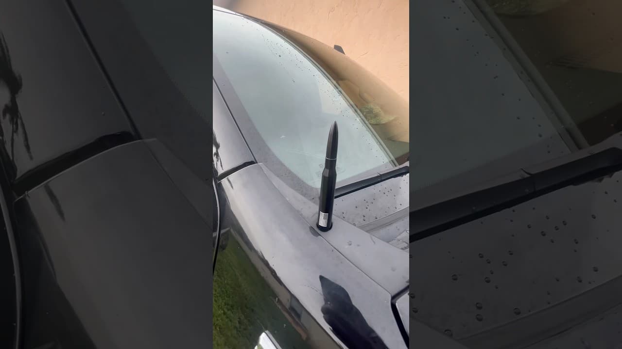 Bullet Antenna Upgrade on Chevy Silverado 2.7LCustom💨 #chevy #silverado #50cal #chevymod #gmc #fyp