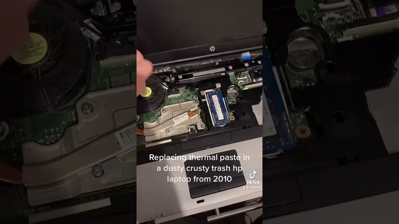 Replacing thermal paste in old crusty laptop 🤮
