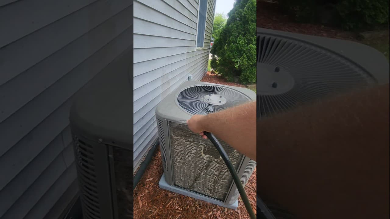 Summer is here, clean your ac coils for optimum operation. #hvac #ac #diy