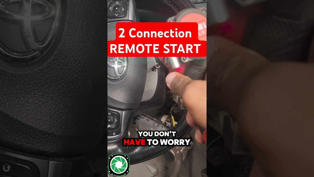 Toyota camry remote start installation in 2 connections