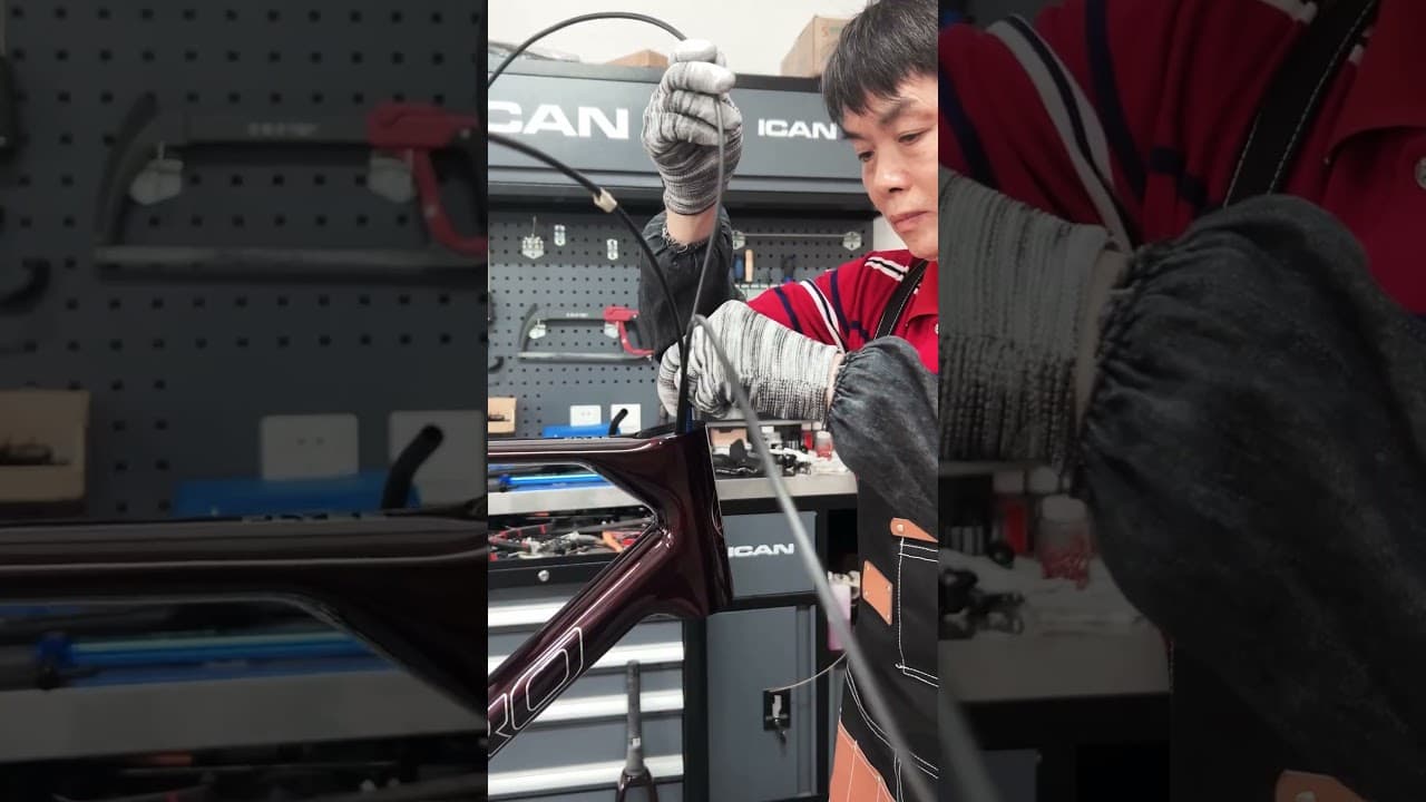 Road Bike Assembly Tutorial: How to Route Shift and Brake Cables?#icancycling #flyee