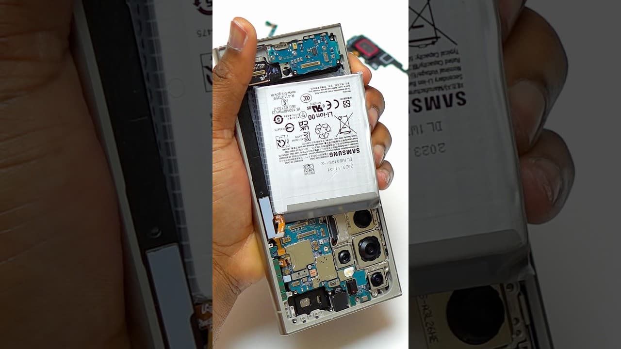 Galaxy S24 Ultra Battery Removal with Tabs #shorts #diy #smartphone