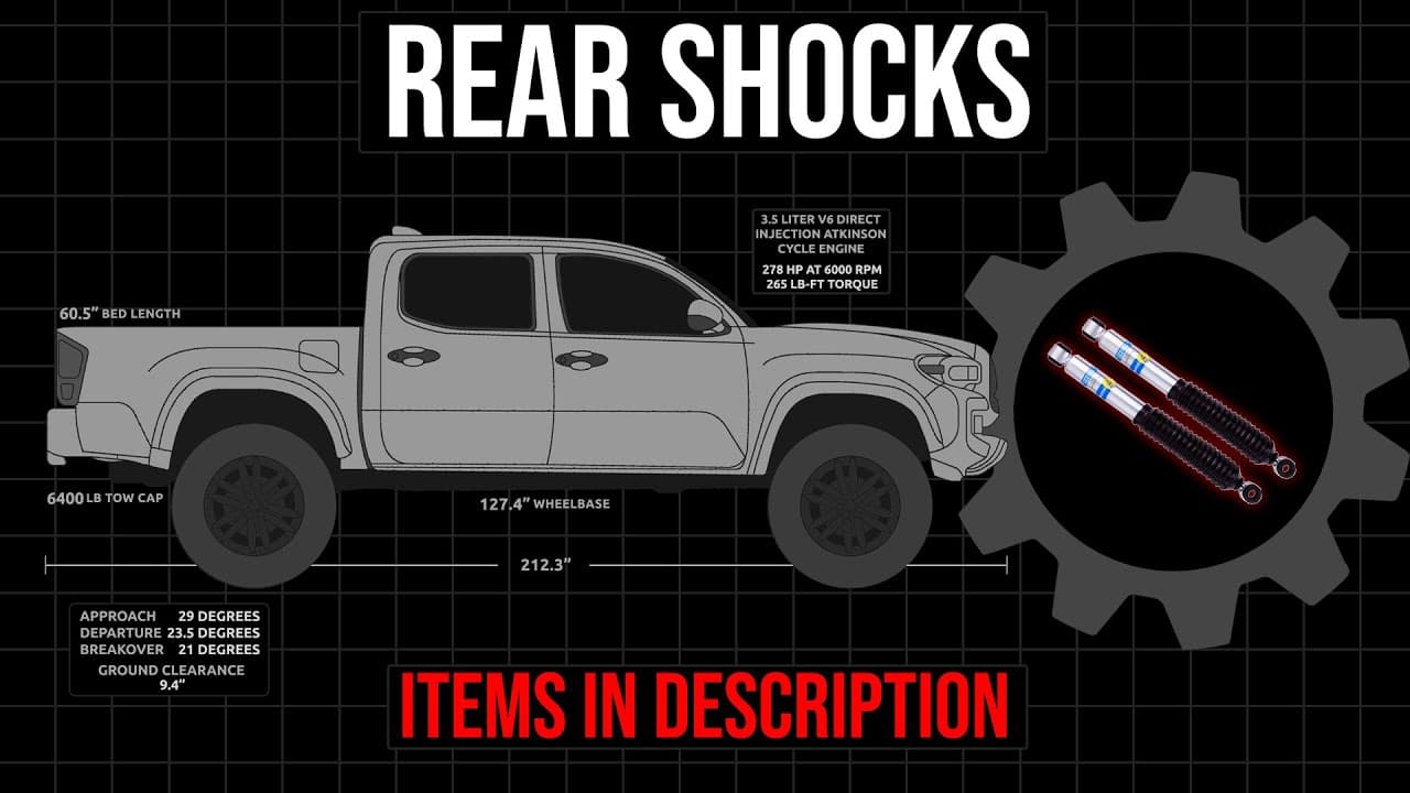 How to Replace Rear Shocks Tacoma 2005-2023