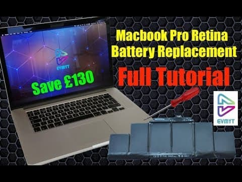 How to Replace the Battery on the 2012 Retina MacBook Pro A1398 full tutorial