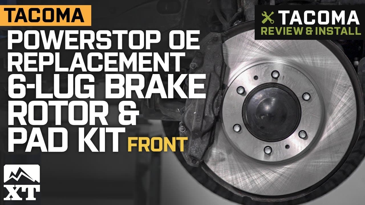 Tacoma PowerStop OE Replacement 6-Lug Brake Rotor & Pad Kit - Front (2005-2020) Review & Install