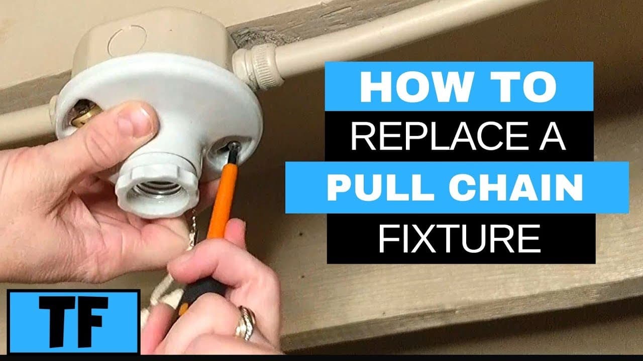 How To Repair A Pull Chain Light Fixture | How To Change A Broken Pull Cord Lamp Fixture