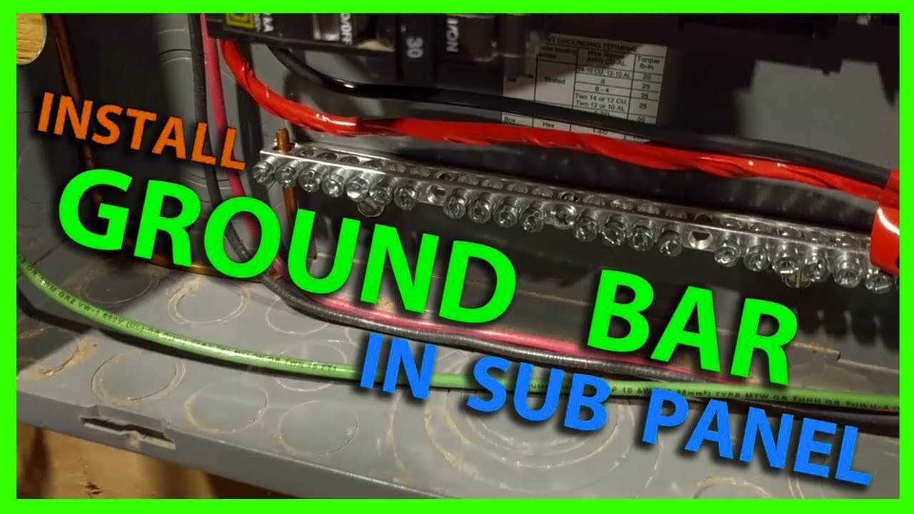How To Install a Ground Bar In a Sub Panel or Main Load Center