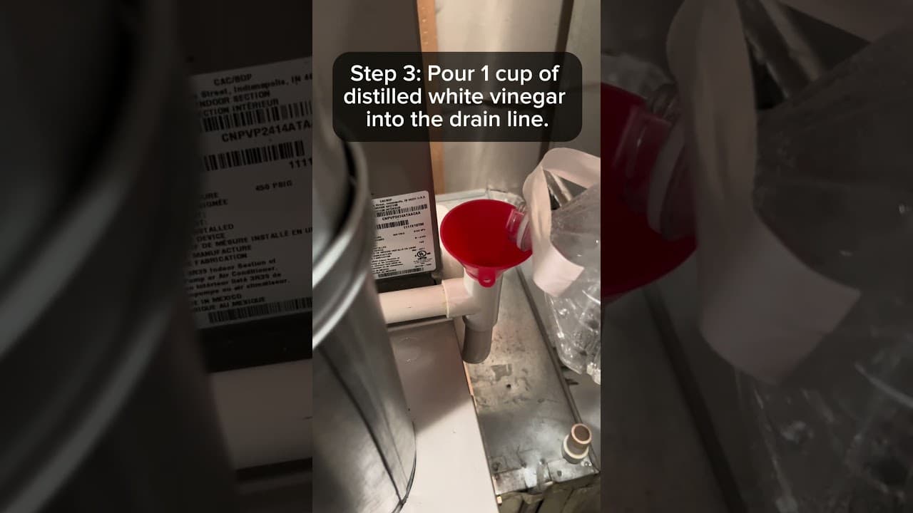 Clean AC Drain line with Vinegar | Eco-friendly  #diy #hvacmaintenance
