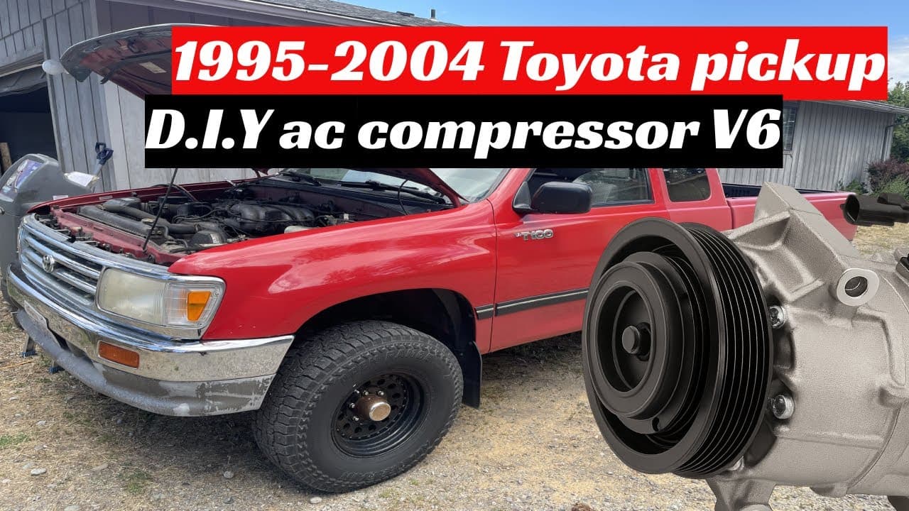 How to change ac compressor on a 1995-2004 Toyota Pickup Tacoma 3.4L V6 HD