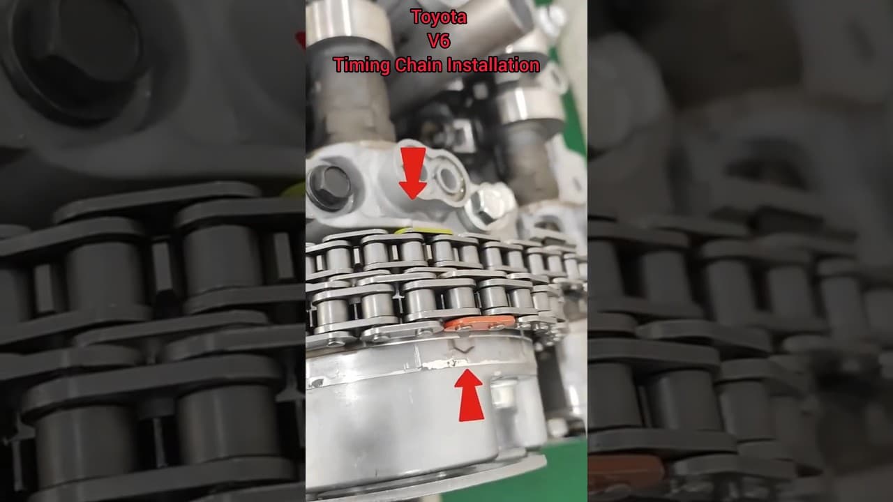 Toyota V6 Engine Timing Chain Installation #shorts