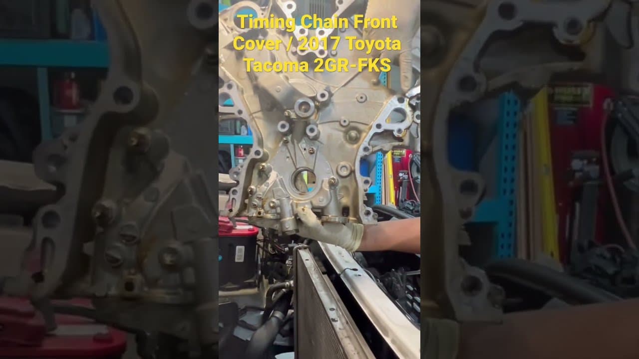 Resealing #timingchain front cover #infamous #oilleak on 2017 #3rdgentacoma #toyota #2gr FKS #engine